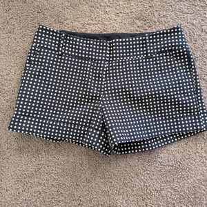 The Limited Black and White High Waist Shorts
